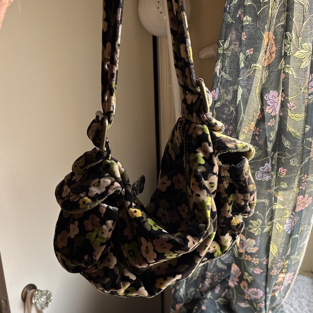 Floral Patterned y2k gap velvet Women's Bag